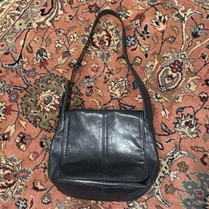 ***SOLD*** Coach Black Leather Shoulder Bag